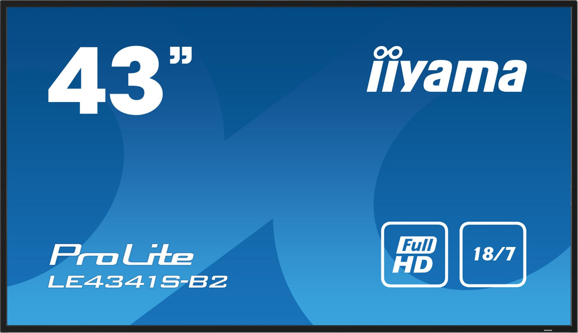 iiyama PROLITE LE4341S-B2 Digital signage flat panel 108 cm (42.5") LCD 350 cd/m² Full HD Black 18/7