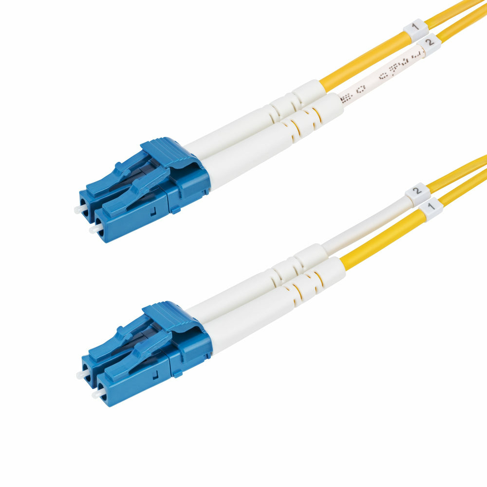 StarTech.com 5m (16.4ft) LC to LC (UPC) OS2 Single Mode Duplex Fiber Optic Cable, 9/125µm, 100G, Bend Insensitive, Low Insertion Loss - LSZH Fiber Jumper Cord