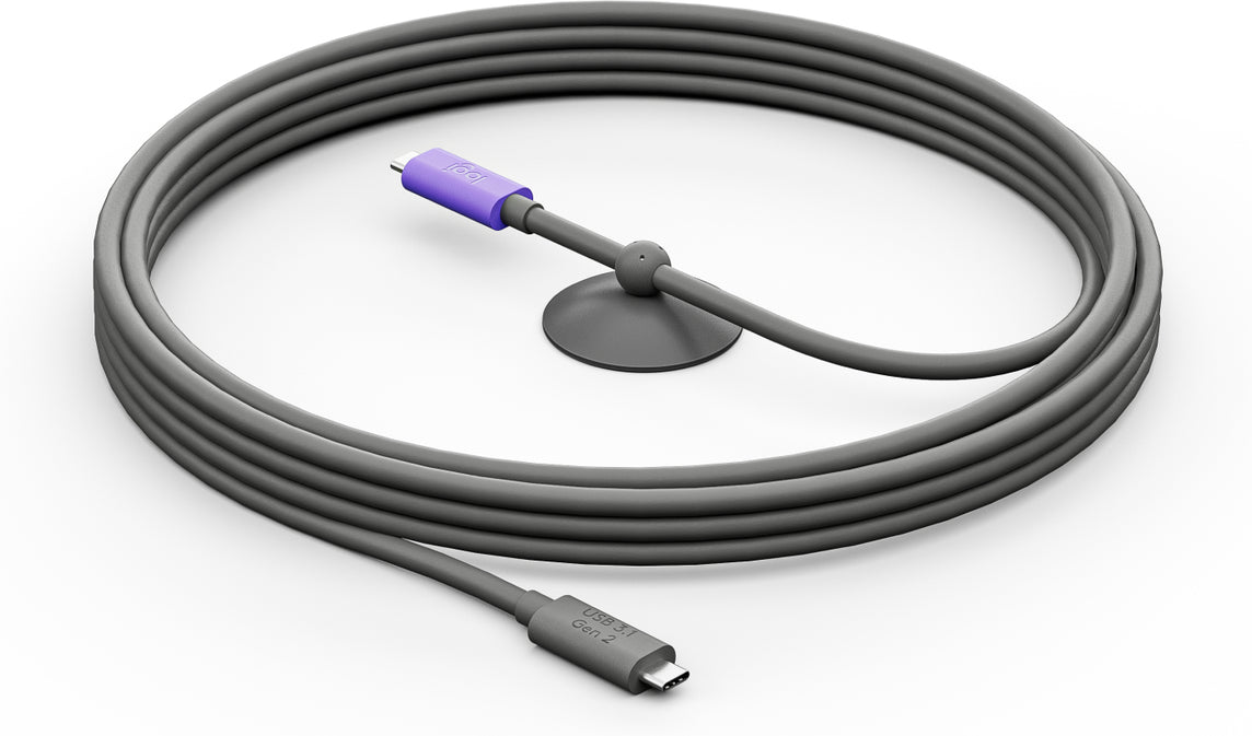 Logitech 952-000195 USB cable 5 m USB 3.2 Gen 2 (3.1 Gen 2) USB C Graphite, Violet