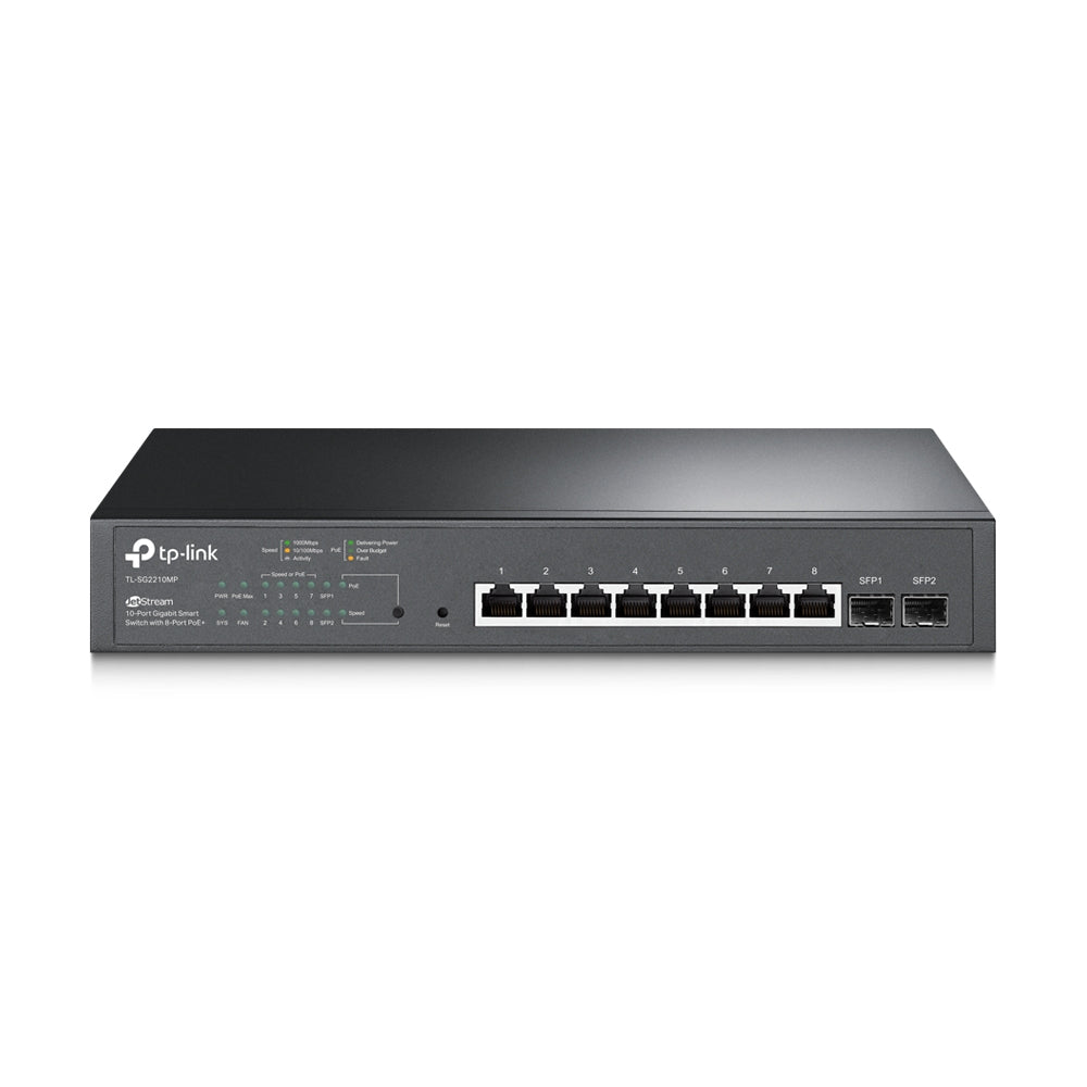 Omada 10-Port Gigabit Smart Switch with 8-Port PoE+