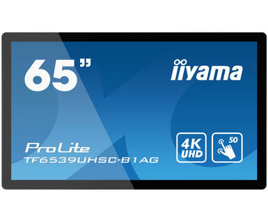 iiyama TF6539UHSC-B1AG Signage Display Interactive flat panel 165.1 cm (65") LCD 500 cd/m² 4K Ultra HD Black Touchscreen