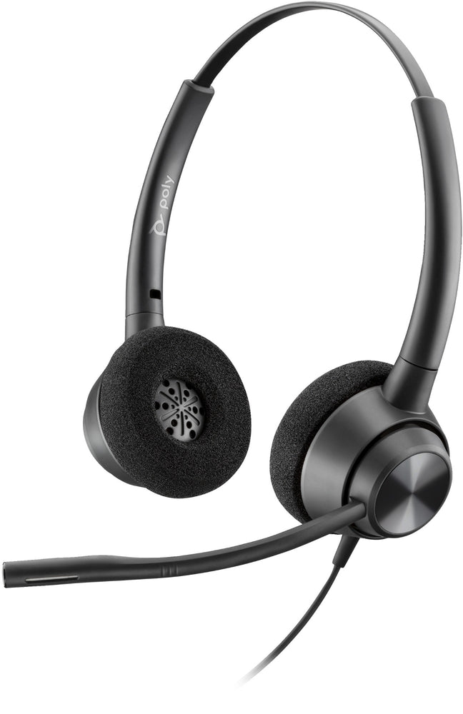 POLY EncorePro 320 with Quick Disconnect Binaural Headset TAA