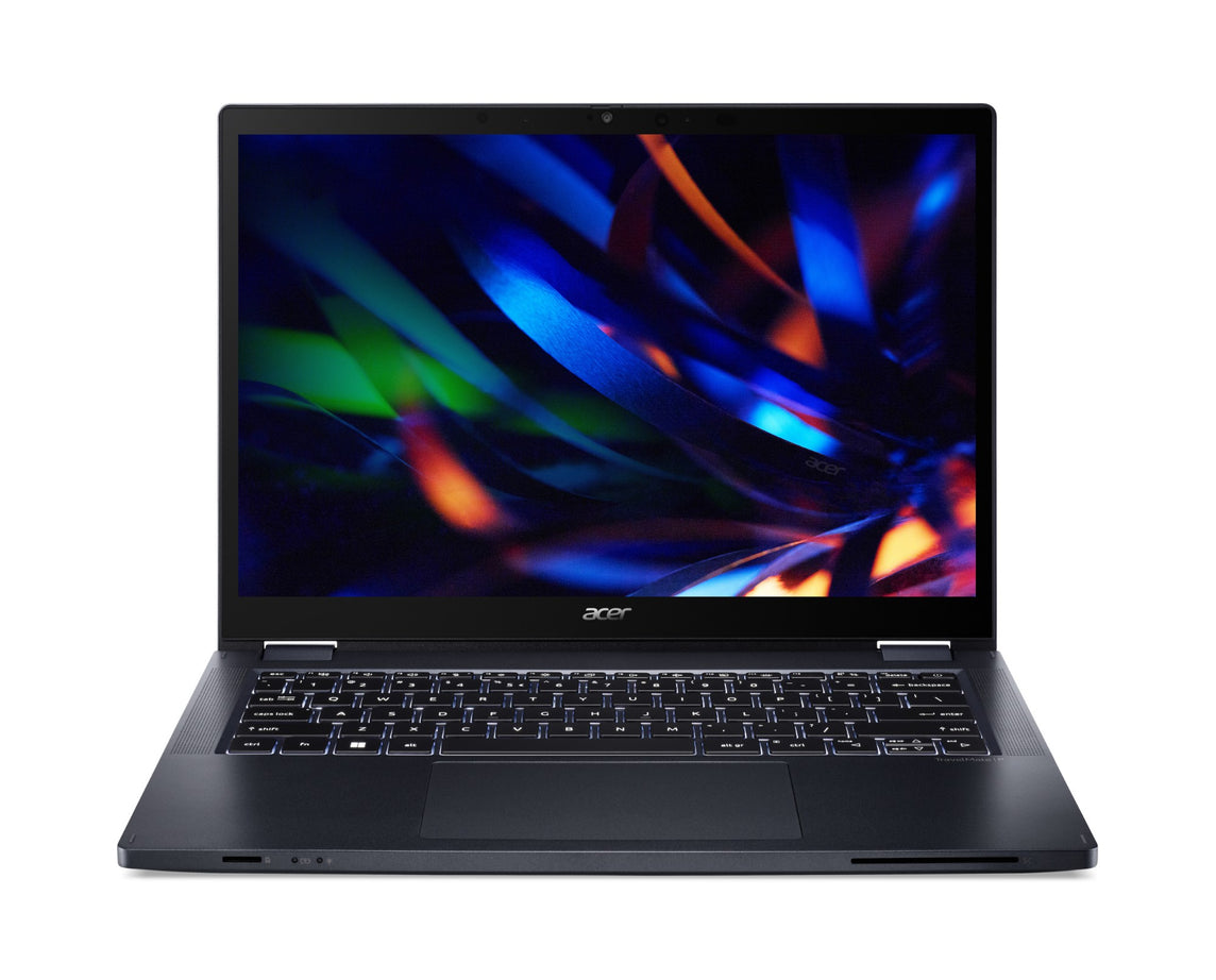 Acer TravelMate TMP414RN-53-TCO-52C7 Intel® Core™ i5 i5-1335U Hybrid (2-in-1) 35.6 cm (14") Touchscreen WUXGA 8 GB DDR4-SDRAM 256 GB SSD Wi-Fi 6E (802.11ax) Windows 11 Pro Blue