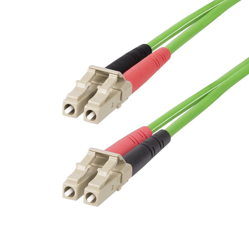 StarTech.com 2m (6.6ft) LC to LC (UPC) OM5 Multimode Fiber Optic Cable, 50/125µm Duplex LOMMF Zipcord, VCSEL, 40G/100G, LSZH Fiber Jumper Cord