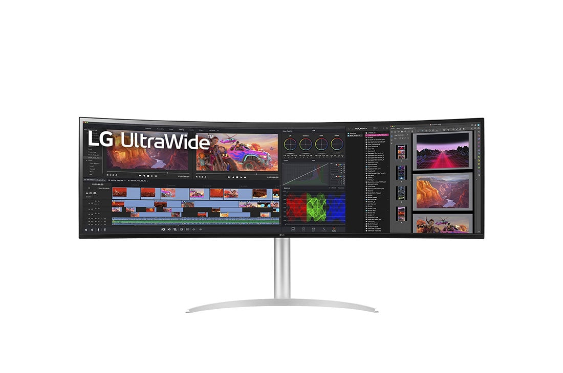 LG 49WQ95C-W computer monitor 124.5 cm (49") 5120 x 1440 pixels UltraWide Dual Quad HD Silver