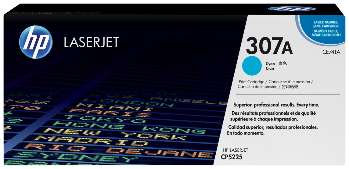 HP CE741A/307A Toner cartridge cyan, 7.3K pages ISO/IEC 19798 for HP CLJ CP 5220