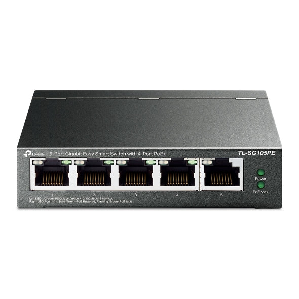 5-Port Gigabit Easy Smart PoE Switch with 4-Port PoE+