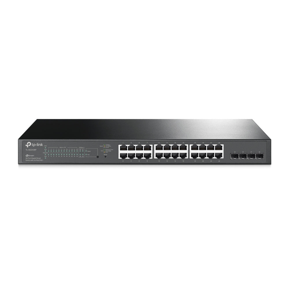 JetStream 28-Port Gigabit Smart PoE Switch with 24-Port PoE+