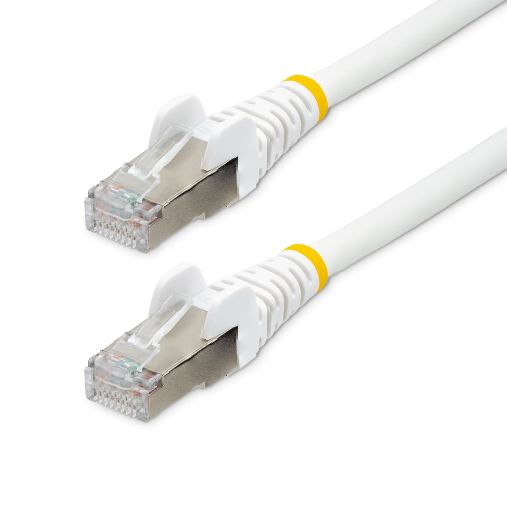 StarTech.com 3m CAT6a Ethernet Cable - White - Low Smoke Zero Halogen (LSZH) - 10GbE 500MHz 100W PoE++ Snagless RJ-45 w/Strain Reliefs S/FTP Network Patch Cord