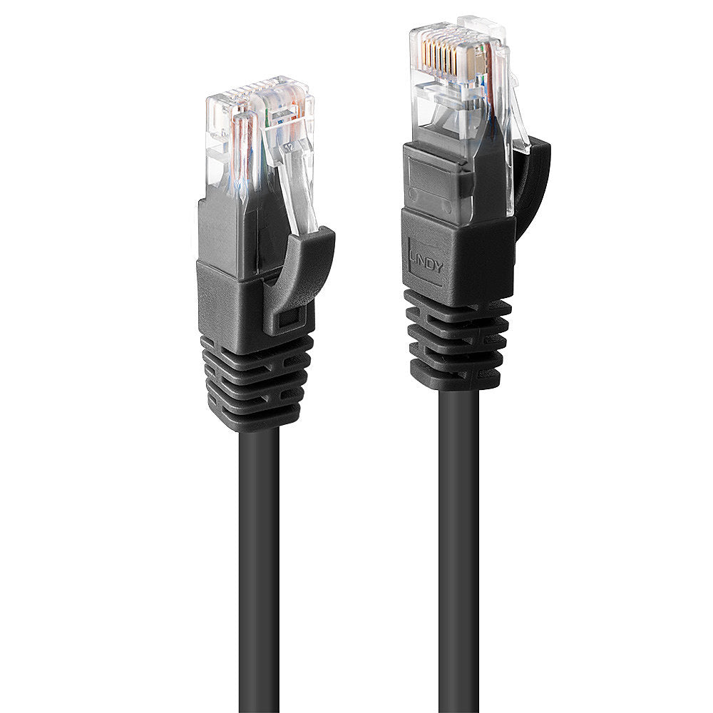 Lindy 2m Cat.6 U/UTP Network Cable, Black