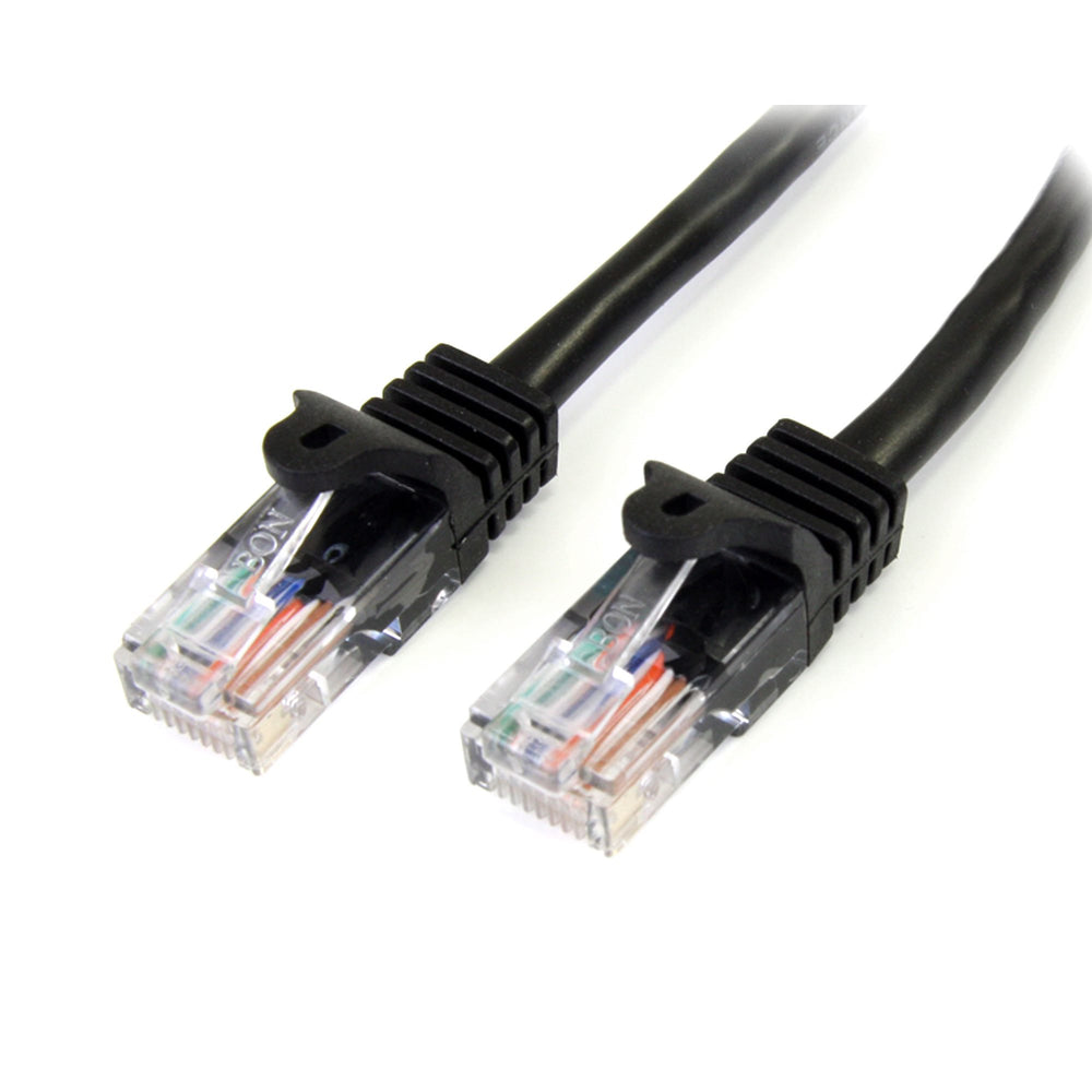 StarTech.com Cat5e Patch Cable with Snagless RJ45 Connectors - 1m, Black