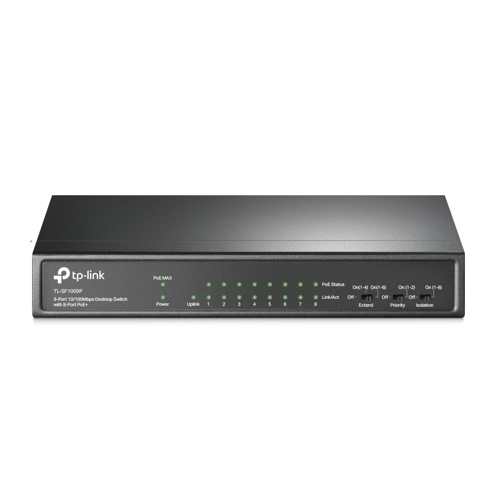 9-Port 10/100Mbps Desktop Switch with 8-Port PoE+