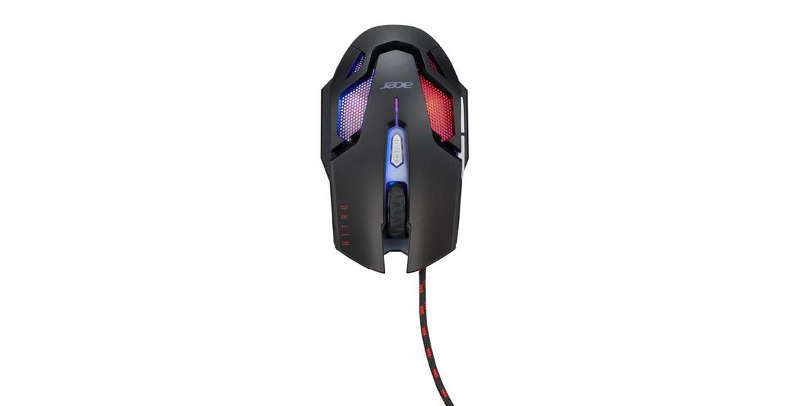 Acer Nitro Gaming NMW200 Black mouse Ambidextrous USB Type-A Optical 7200 DPI