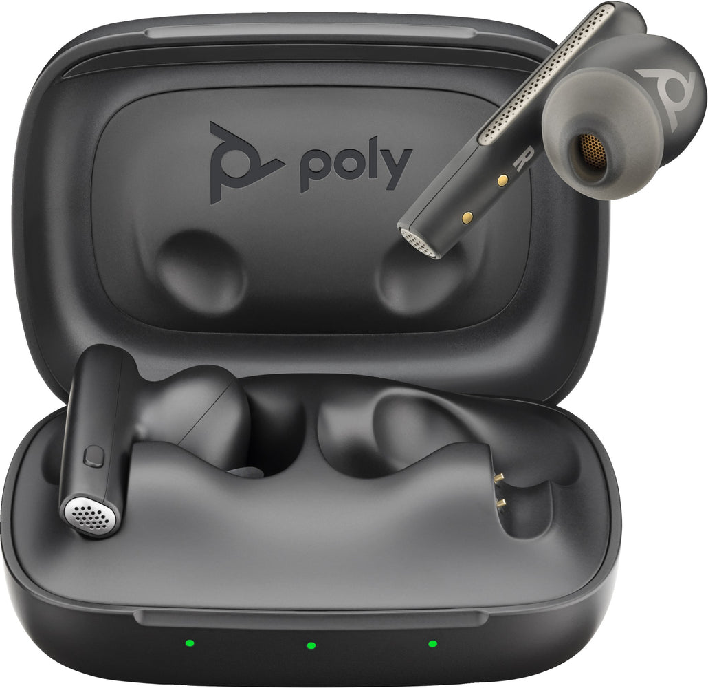 POLY Voyager Free 60 Carbon Black Earbuds +Basic Charge Case