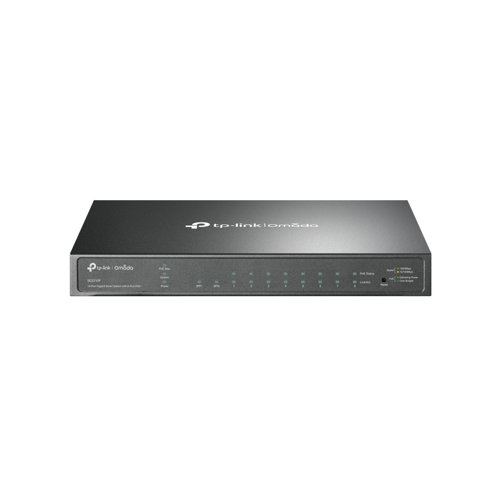 Omada 10-Port Gigabit Smart Switch with 8-Port PoE+