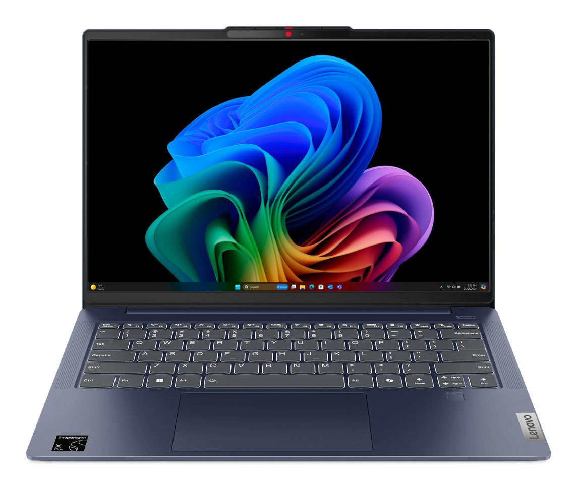 Lenovo IdeaPad Slim 5 14Q8X9 Qualcomm Snapdragon X1P-42-100 Laptop 35.6 cm (14") WUXGA 16 GB LPDDR5x-SDRAM 512 GB SSD Wi-Fi 7 (802.11be) Windows 11 Home Blue