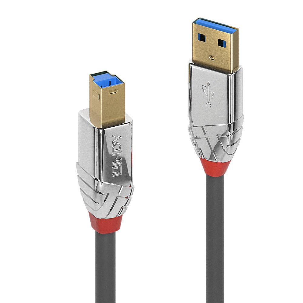 Lindy 1m USB 3.2 Type A to B Cable, 5Gbps, Cromo Line