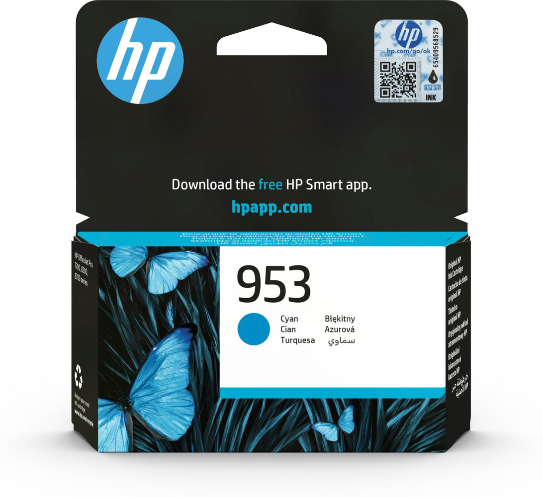HP F6U12AE/953 Ink cartridge cyan, 630 pages 9ml for HP OfficeJet Pro 7700/8210/8710