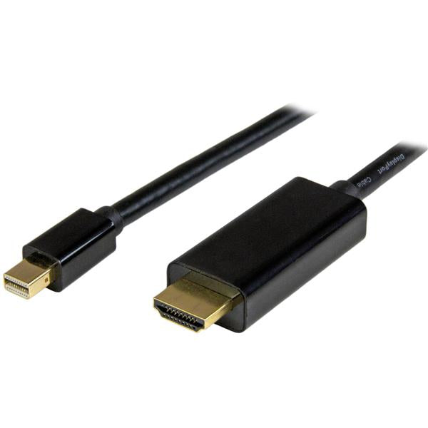 StarTech.com 6ft (2m) Mini DisplayPort to HDMI Cable - 4K 30Hz Video - mDP to HDMI Adapter Cable - Mini DP or Thunderbolt 1/2 Mac/PC to HDMI Monitor/Display - mDP to HDMI Converter Cord