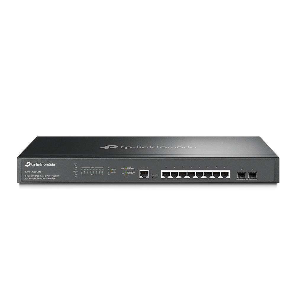 Omada 8-Port 2.5GBASE-T and 2-Port 10GE SFP+ L2+ Managed Switch with 8-Port PoE+