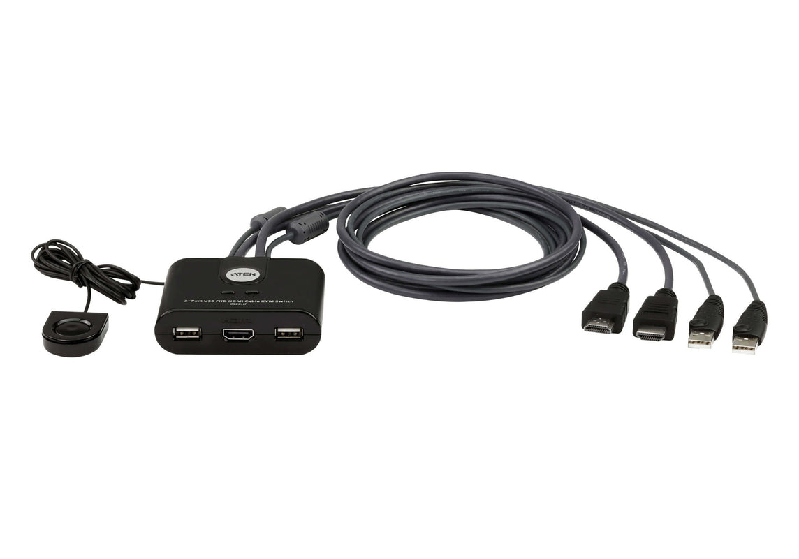 ATEN CS22HF KVM switch Black