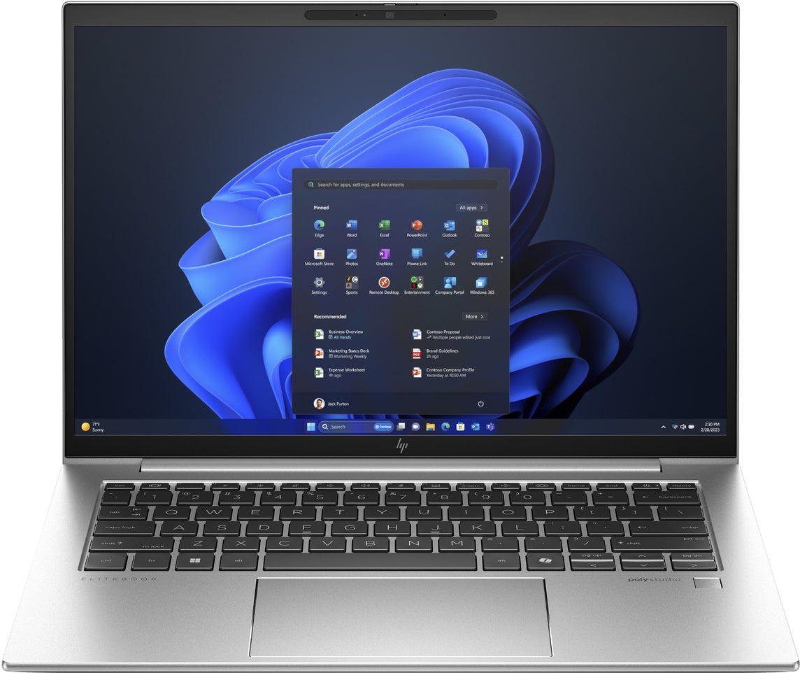 HP EliteBook 840 14 G11 Intel Core Ultra 7 155H Laptop 35.6 cm (14") WUXGA 32 GB DDR5-SDRAM 1 TB SSD Wi-Fi 6E (802.11ax) Windows 11 Pro Silver