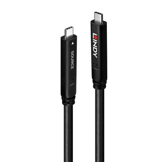 Lindy 10m USB 3.2 Gen 1 and DP 1.4 Type C Hybrid Cable