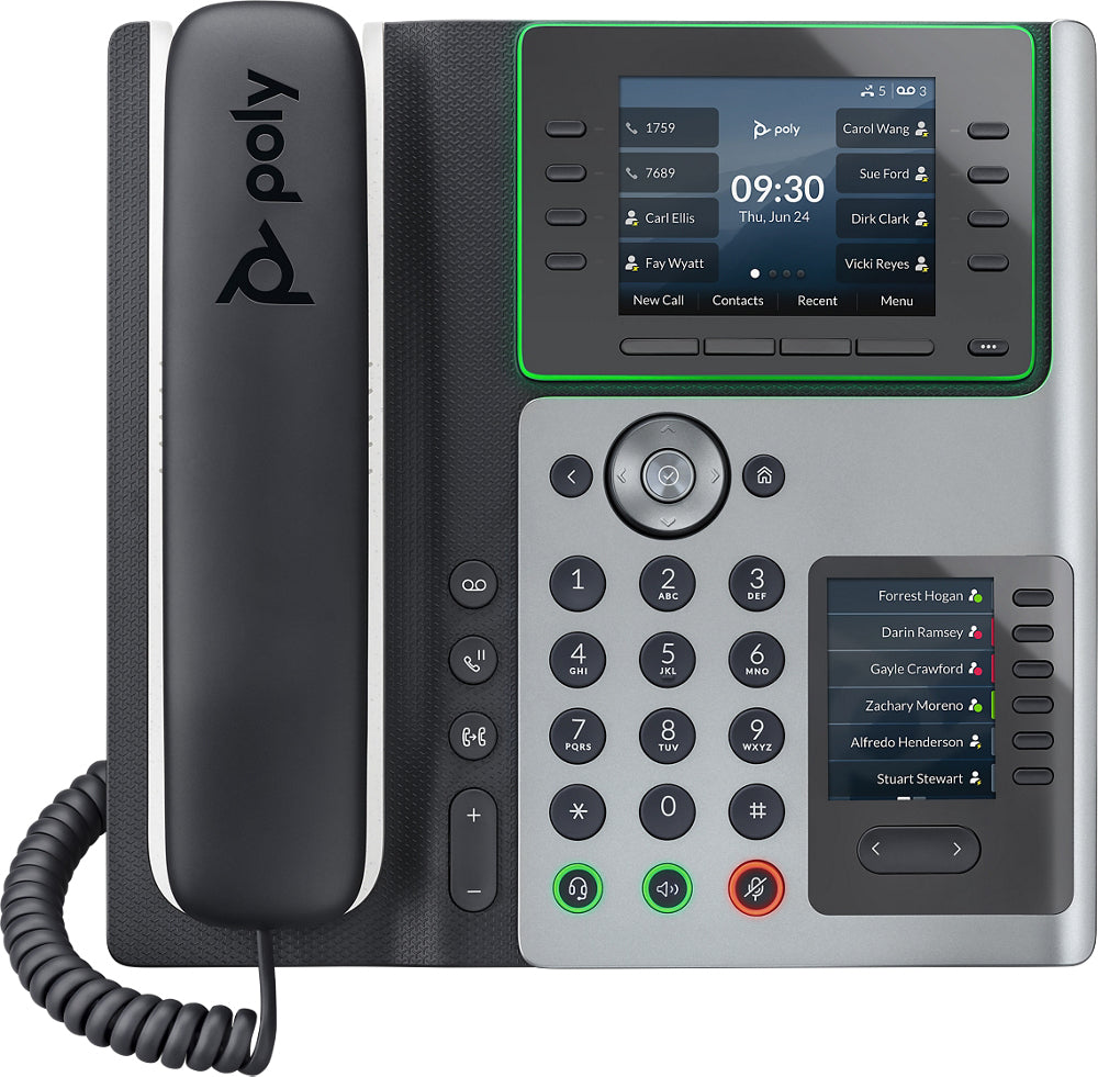 POLY EDGE E400 IP phone Black, Grey 8 lines LCD Wi-Fi