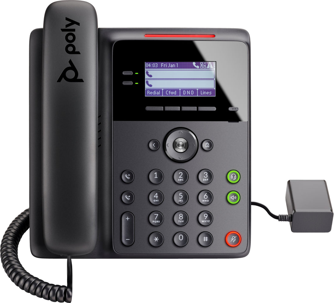 POLY Edge B30 and PoE-enabled IP phone Black 4 lines LCD