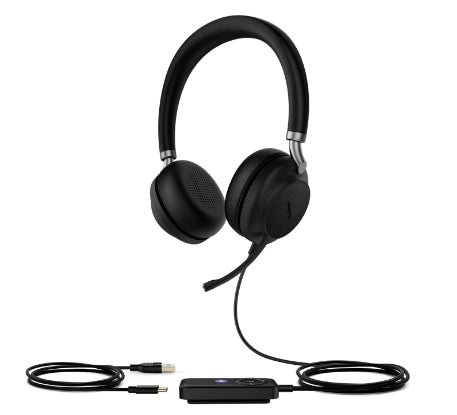 Yealink UH38-DUAL-UC-BAT headphones/headset Wired & Wireless Head-band Calls/Music USB Type-A Bluetooth Black