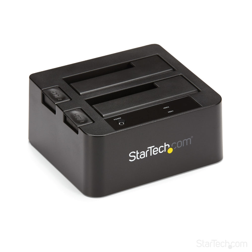 StarTech.com Dual-Bay USB 3.1 to SATA Hard Drive Docking Station, USB 3.1 (10 Gbps) Hard Drive Dock, External 2.5/3.5" SATA I/II/III SSD/HDD Docking Station, Hot-Swap Hard Drive Bay, Top-Loading