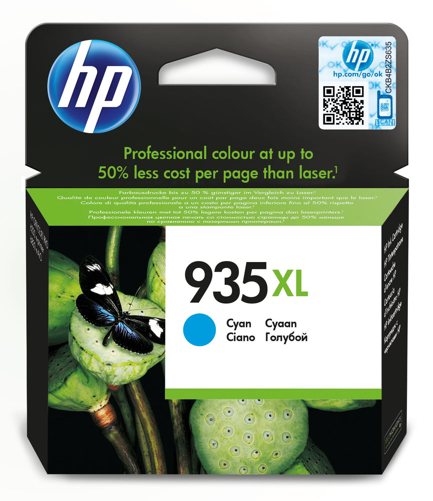 HP C2P24AE/935XL Ink cartridge cyan high-capacity, 825 pages ISO/IEC 24711 9.5ml for HP OfficeJet Pro 6230