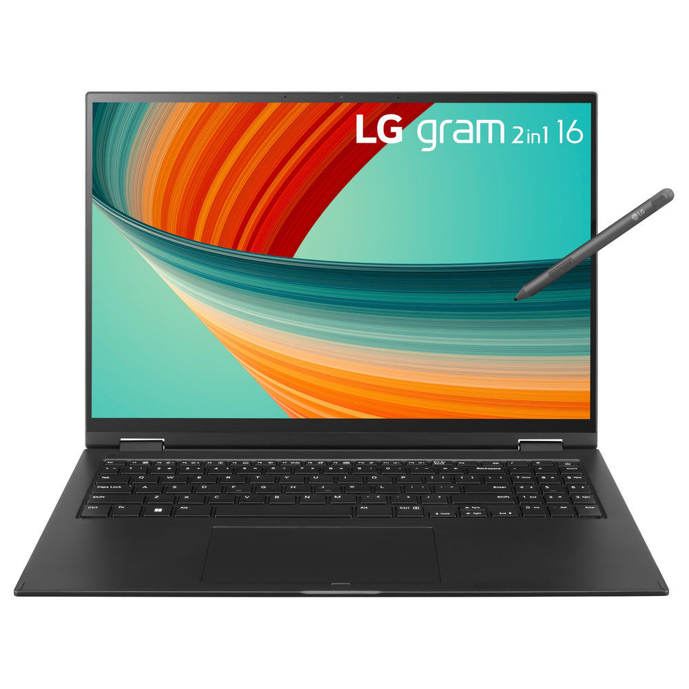 LG Gram 16T90R-K.AA78A1 laptop Hybrid (2-in-1) 40.6 cm (16") Touchscreen WQXGA Intel® Core™ i7 i7-1360P 16 GB LPDDR5-SDRAM 1 TB SSD Wi-Fi 6E (802.11ax) Windows 11 Home Black