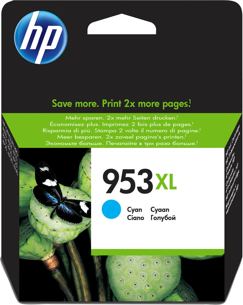 HP F6U16AE/953XL Ink cartridge cyan high-capacity, 1.45K pages 18ml for HP OfficeJet Pro 7700/8210/8710