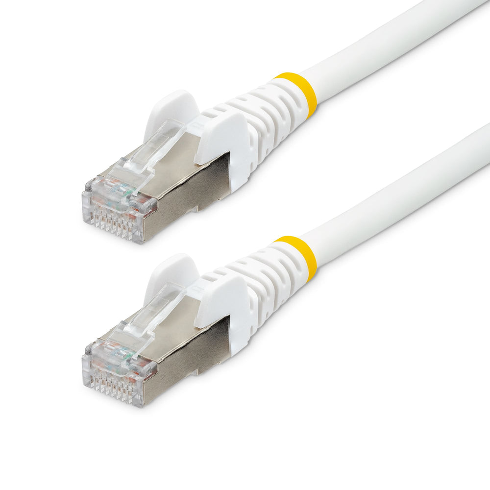 StarTech.com 5m CAT6a Ethernet Cable - White - Low Smoke Zero Halogen (LSZH) - 10GbE 500MHz 100W PoE++ Snagless RJ-45 w/Strain Reliefs S/FTP Network Patch Cord