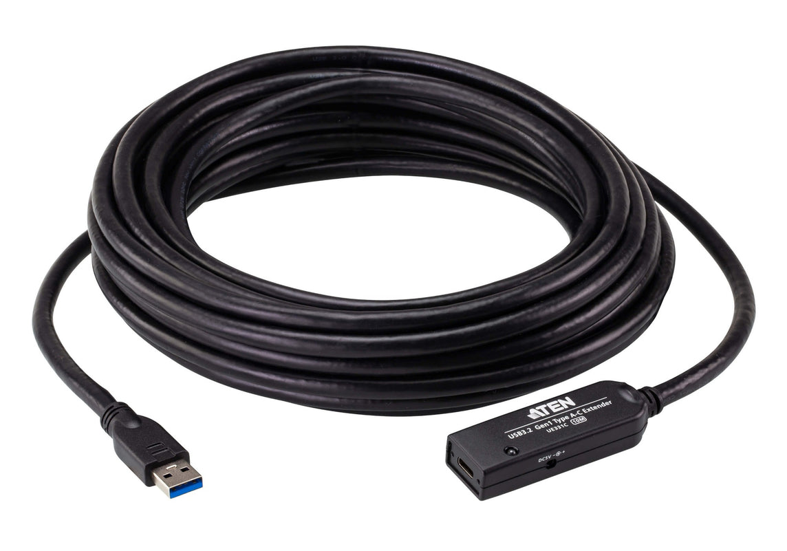 ATEN UE331C-AT-E USB cable 10 m USB 3.2 Gen 1 (3.1 Gen 1) USB A USB C Black