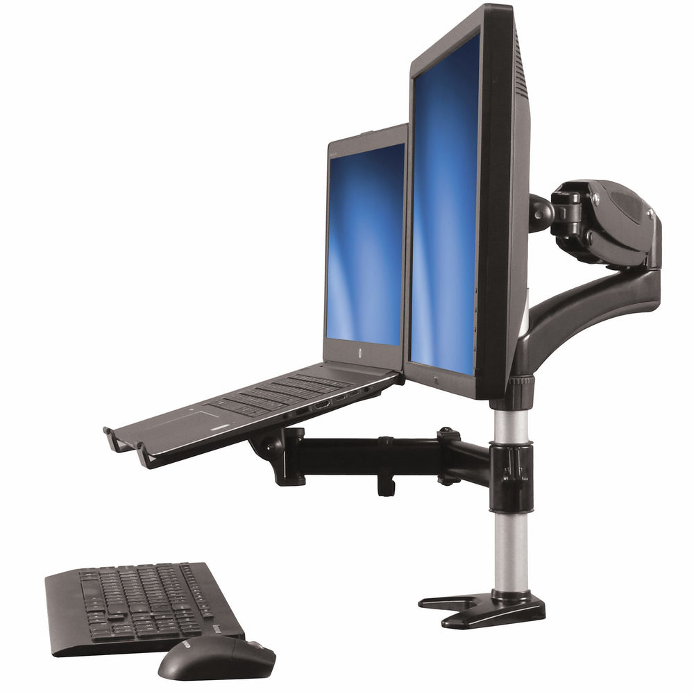 StarTech.com Desk-Mount Monitor Arm with Laptop Stand - Full Motion - Articulating