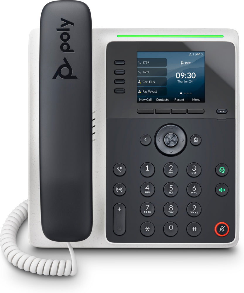 POLY Edge E220 and PoE-enabled IP phone Black 4 lines IPS